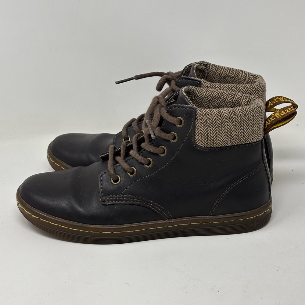 Dr. Martens Women’s Maelly padded collar brown lace up boots size 7 - Picture 2 of 11